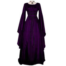 Vestido gótico de Estilo Vintage para mujer, traje largo hasta el suelo, estilo Retro, a la moda, para Cosplay, novedad de 2021 2024 - compra barato