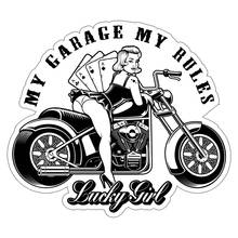 Personalized Customization Pin Up Girl Lucky Girl Bent Beam Dongzi Poker Car Motorcycle Stickers PVC Decal 2024 - buy cheap