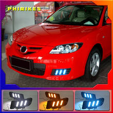 2 pçs para mazda 3 mazda3 2010 2011 2012 led drl luz de circulação diurna luz do dia amarelo turn signal nevoeiro lâmpada 2024 - compre barato