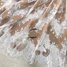 GLace 1pcs/lot 3colour high quality thin cotton eyelash lace fabric for women dress  skirt accessories TX1427 2024 - buy cheap