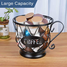 Universal Coffee Capsule Storage Basket Coffee Cup Basket Vintage Coffee Pod Organizer Holder Black For Home Cafe Hotel 2024 - buy cheap