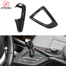 F30 f36-capa para manopla de câmbio, de carbono, para bmw f20, f21, f32, f22, f10, f12, f25, f26, f01, adesivo para guarnição de interiores 2024 - compre barato