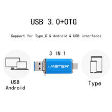 JASTER usb3.0 3 в 1 цветной OTG USB флэш-накопитель 16 ГБ 32 ГБ Флешка 4 Гб 6 ГБ 64 Гб U диск USB флэш-накопитель для ПК/Android телефона 2024 - купить недорого