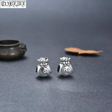 100% 925 Silver Fu-Bag Beads Silver Loose Beads Good Luck Jewelry Beads DIY Jewelry Findings 2024 - buy cheap