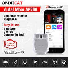 Autel-scanner automotivo ap200, leitor de códigos com sistema completo de diagnóstico, bluetooth, obd2, autovin, epb, bms, sas, tpms, dpf, immo, pk, maxicom, mk808 2024 - compre barato