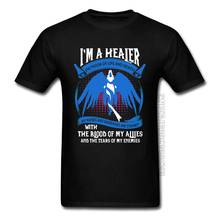 WOWER A Healer T Shirts 100% Cotton Printed T-shirts for Men Short Sleeve Tops Tees Slim Fit Summer Fall Round Neck Tee-Shirts 2024 - buy cheap