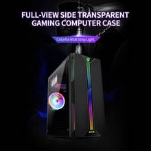 RGB PC Case Desktop Computer Case ATX Full-view Side Transparent Support ATX/Micro ATX/Mini ITX Cooling Fan/330mm Graphics Card 2024 - buy cheap