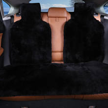 ROWNFUR 100% Natural fur Australian sheepskin car seat covers universal size for black seat cover accessories automobiles 2016 2024 - buy cheap