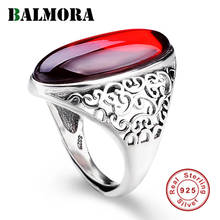 BALMORA-Anillo de plata esterlina 925 para mujer, sortija de apilamiento abierto, hueco, estilo Retro, joyería de moda elegante 2024 - compra barato