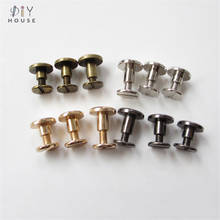 10Sets Pure Copper Screw Rivets Studs DIY Crafts Leather Belt Solid Screw Nail Buckles Office Accounting Book Knob Spikes 2024 - buy cheap