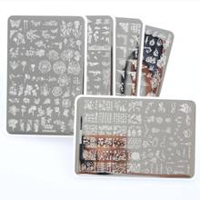 1PC**9.5X14.5cm Nail Art Stamping Plate 304 Stainless Steel Templates  Plates Image--Unique Design/Lace design nail Stamp Plate 2024 - buy cheap