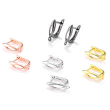 JunKang 1 Pair Earrings Jewelry Findings Copper Evil Eye Shape DIY Hooks Jewellery Making Wholesale Tassel women 2024 - buy cheap
