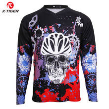 X-Tiger Men Racing Bike DH Shirt Long Sleeve Downhill Jerseys Quick-Dry MTB Bicycle Cycling Wear 100% Polyester Cycling Jerseys 2024 - buy cheap