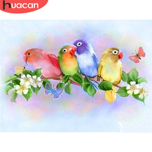 HUACAN Full Square Round Diamond Painting Parrot 5D DIY Diamond Embroidery Animal Mosaic Cross Stitch Home Decoration  Gift 2024 - buy cheap