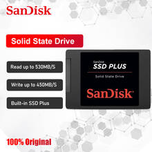Внутренний жесткий диск Sandisk SSD Plus, твердотельный накопитель SATA III 2,5 "120 ГБ 240 ГБ 480 ГБ твердотельный диск ssd жесткий диск 1 ТБ для ноутбука жесткий диск 2024 - купить недорого