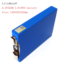 Liitokala 3,2 V 32Ah Аккумулятор LiFePO4 фосфат большой емкости 32000mAh мотоциклетные автомобильные аккумуляторные батареи для двигателя модификация никеля 2024 - купить недорого