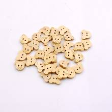 100PCS Wooden Buttons Cartoon Bear Crafts Scrapbook Sewing Clothes Buttons DIY Children's Clothing Supplies Retro Decor Buttons 2024 - buy cheap