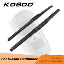 KOSOO-limpiaparabrisas de goma Natural para NISSAN Pathfinder R51/R52 Fit J, brazo con gancho, modelo año 2005 a 2018 2024 - compra barato