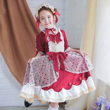 New Original children Spain Lolita Girls Princess Dress Sweet cute dress for girls Children Christmas Halloween Costume Y2786 2024 - buy cheap
