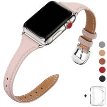 Cowhide Leather Strap For Apple Watch Band 44mm 42mm Iwatch Series SE 6 5 4 3 2 1 Wristband Loop 40mm 38mm Bracelet Replacement 2024 - buy cheap