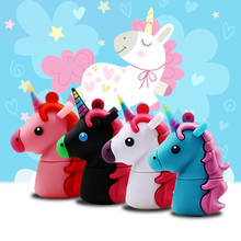 High Speed Cartoon Pen Drive Cute Unicorn Model 8gb 16gb USB Flash Drive Pendrive 32gb 64gb USB 2.0 Memory U Stick Blue Pink 2024 - buy cheap