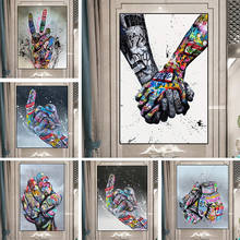 5D DIY Diamond Painting Street Graffiti Art Hands Art Cross Stitch Diamond Embroidery Mosaic Decor For Home Decoration 2024 - buy cheap