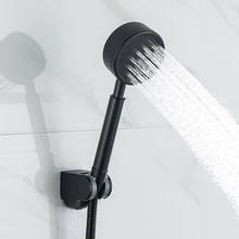 Pressurized Shower head set 304 stainless steel handheld shower spray nozzle Complete set with plastic holder 1.5m hose 2024 - купить недорого