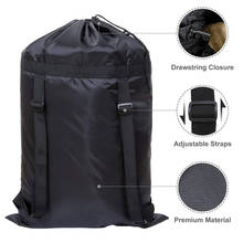 Mochila de lavagem, grande, resistente, de poliéster, com 2 alças ajustáveis, para a escola, camping, hy99 2024 - compre barato