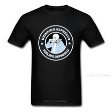 Undertale Sans T-shirt Men Drink T Shirt Bones Skull Gamer Tshirt Funny RPG Tops Tees Slim Fit Cotton Black Streetwear Papyrus 2024 - buy cheap