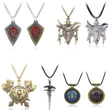Collar de Metal de la serie de juegos WOW World of Warcraf heartstone Heroes, joyería, símbolo de elfo nocturno, colgante de León, regalos 2024 - compra barato