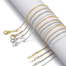 12pcs Necklace Snake Chains 40cm Length Lobster Clasp Gold/Silver/Rhodium Metal Chain Necklace DIY Jewelry Making Components 2024 - buy cheap
