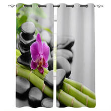 Zen Rock Orchid Dewdrop Bamboo Modern Curtains Living Room Window Curtains For Home Bedroom Kitchen Drapes Blinds 2024 - buy cheap