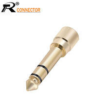 1PC Jack 6.35mm 3pole stereo male plug with inside screw to 3.5mm jack stereo female socket audio converter 2024 - buy cheap