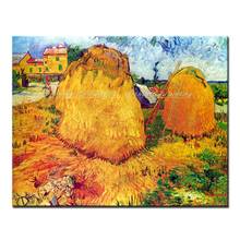 Haystacks In Provence Of Vincent Van Gogh Hand Made Reproduction Oil Painting On Canvas Wall art For Living Room Home Decoration 2024 - buy cheap