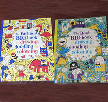 Большая книга Usborne для рисования и раскрашивания, английская книга для раннего развития, книга для мальчиков и девочек 2024 - купить недорого