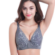 Women Plus Size Bra Cotton Full Cup Sexy Lace Push Up Bras Intimate Brassiere Thin Cup Bra Full Cup Gathering V style Underwear 2024 - buy cheap