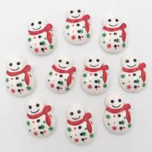 Resin Lovely Mix Colorful Mini Snowman Flatback Cabochon Stone 20PCS Scrapbook DIY Decor Home Figurine Crafts OK063*2 2024 - buy cheap