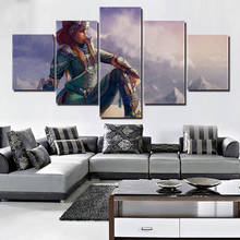 Canvas Printed Wall Art 5 Pieces Horizon Zero Dawn Poster Painting Modern Home Decor Modular Game Pictures Frame For Living Room 2024 - buy cheap