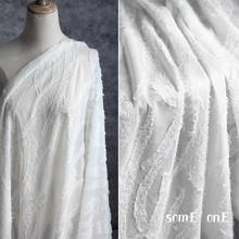 Tela de tul de malla bordada con flecos blancos, decoración de retales, falda esponjosa, ropa de boda, tela de diseñador 2024 - compra barato