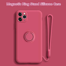 Case For iPhone 12 Mini 11 Pro Max X XR SE 2020 Case Silicone With Ring Holder Magnetic Cover For iPhone XS 12 Pro Max 7 8 Plus 2024 - buy cheap