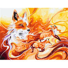 Diy 5d Square diamond painting cross stitch picture mosaic rhinestone handmade crafts full square diamond embroidery Cartoon fox 2024 - buy cheap