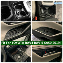 Inner Door Handle Bowl / Armrest Window Lift Button / Water Cup Holder Cover Trim ABS For TOYOTA RAV4 RAV 4 XA50 2019 - 2022 2024 - buy cheap