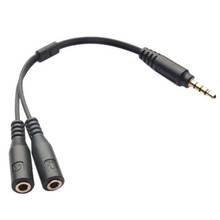 ular Sale Y Splitter Cable Adapter Black Often Use for Sep7 3.5mm Stereo Audio Male to 2 Female Headset Mic 2024 - buy cheap