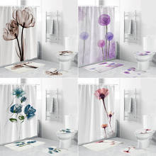 180x180cm Dandelion Bathroom Shower Curtain Beautiful Flower Bath Curtains Toilet Cover Bath Mat Non-Slip Rug Sets Home Decor 2024 - buy cheap