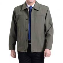 Chaqueta gruesa y cálida para hombre, abrigo informal con cuello vuelto, impermeable, a prueba de viento, para otoño 2024 - compra barato