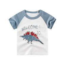 2020 Детские футболки для девочек, топы, Детская футболка футболки с динозавром для мальчиков, одежда футболка для мальчиков детская футболка для мальчиков на день рождения 2024 - купить недорого