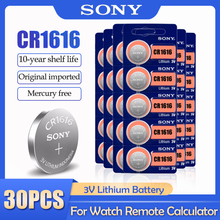 30 шт./лот Sony CR1616 CR 1616 DL1616 ECR1616 LM1616 3V литиевая батарейка кнопочная монетница для часов пульт дистанционного управления игрушечные часы 2024 - купить недорого