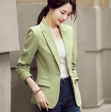 Spring Autumn Professional Plaid Notched Office Lady Suit Blazers For Women Formal Single Button Business 4xl Coats 2024 - buy cheap