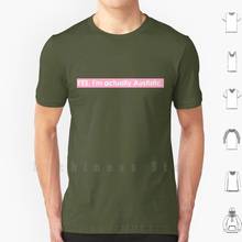 Camiseta rosa com autismo, tamanho grande, 100% algodão, autismo, asd 2024 - compre barato