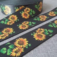 1 yards sunflower Width 38mm webbing strap tape dog collar leash harness bag garment decoration belt waistband sewing accessory 2024 - buy cheap
